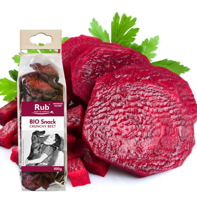 Croquants de betteraves bio séchées pour chiens