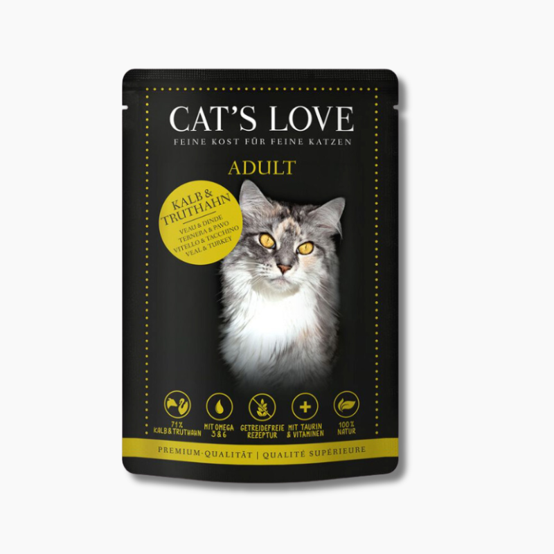 Pâtée CAT'S LOVE Adulte -  6 saveurs au choix - 85g