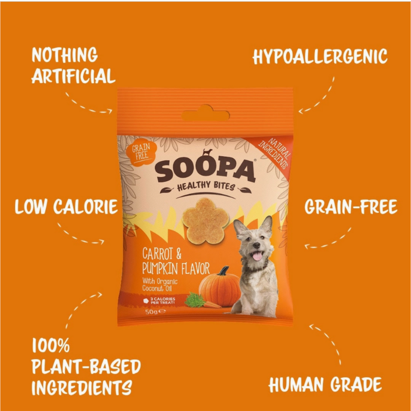 Soopa – Friandises à la Carotte & Citrouille 🥕🎃 (50 g)