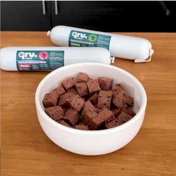 Repas complet - Saucisson BARF cuit Qru pour chien – Agneau ou Dinde – 400 g & 800 g