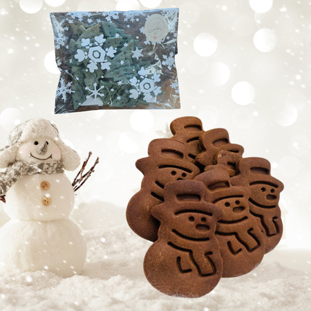 Friandises de Noël Bio – Bonhomme de neige Miel & Caroube - Haute Savoie