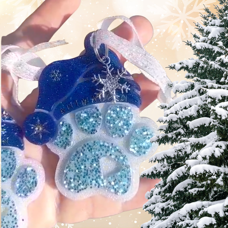❄️ Décoration de Noël “Patte Scintillante” Animasoin - création artisanale française