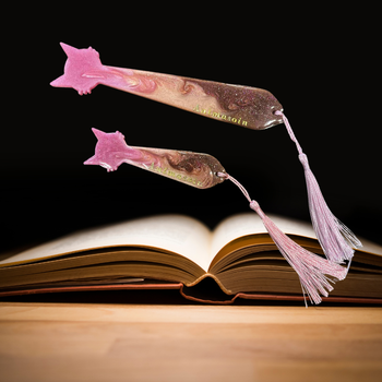 🌙 Marque-page félin en résine – Création artisanale du Sud de la France