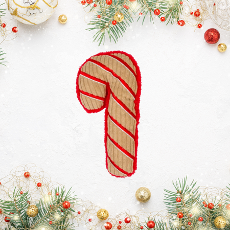 🍭 Canaille le Sucre d’Orge – Jouet de Noël pour chien (18 cm)