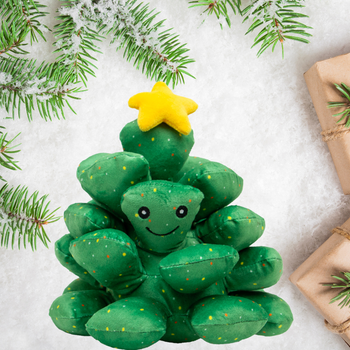 Peluche « P’tit Sapin Joyeux » – Le compagnon festif de votre chien 🎄