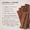 Lamelles de viande séchées - Agneau, cerf, canard, chameau ou sanglier
