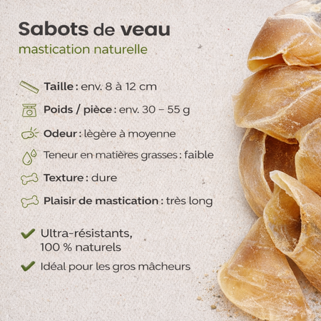 Sabots de veau pour chien