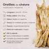 Oreilles de chèvre séchées – Durée moyenne