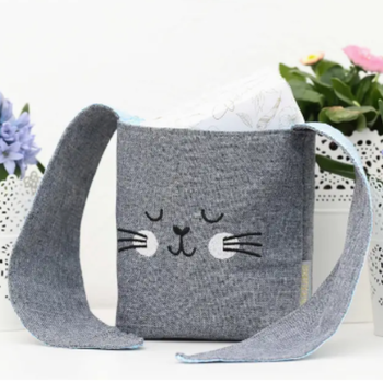 Panier de Pâques lapin – sac en tissu avec oreilles 🐰