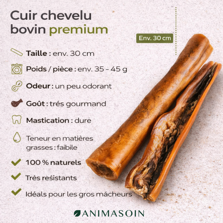 Peaux de boeuf cuites au four et séchées - 30 CM