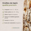 Oreilles de lapins séchées pour chien