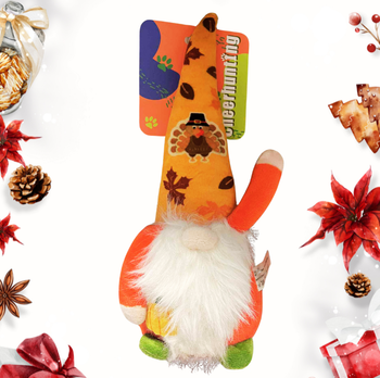 🎄 Peluche Lutin d’Automne – Jouet couineur pour chien (30 cm)