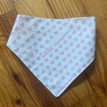 Bandana Lulu Castagnette - petit&moyen chien - Artisanale - Haute Savoie