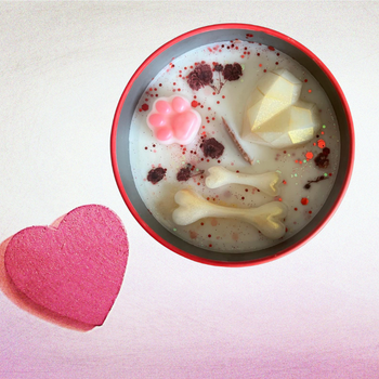 Bougie avec pendentif caché en 💖 - fait à la main - Haute Savoie