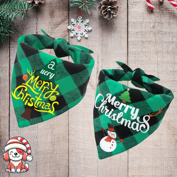 Bandana aux couleurs de Noël - Vert - 2 modèles