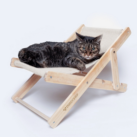 Hamac pour chat en bois et toile