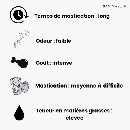 Peaux de sanglier séchées - mastication longue durée