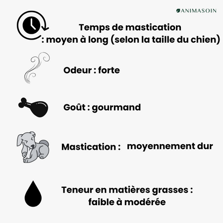 Oreilles de boeufs séchées AVEC fourrure