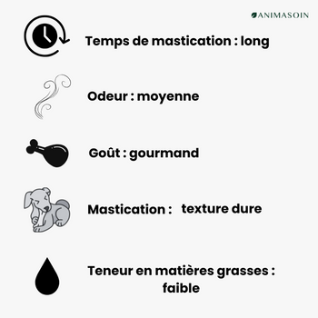 Peaux de boeufs - 15 cm - cuites et séchées au four (petits&moyens chiens)