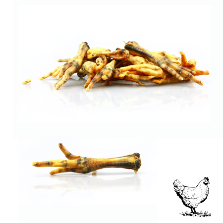 Pattes de poulet séchées pour tous les chiens