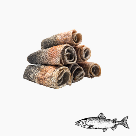 Rouleaux de saumon - friandise pour chiens sensibles