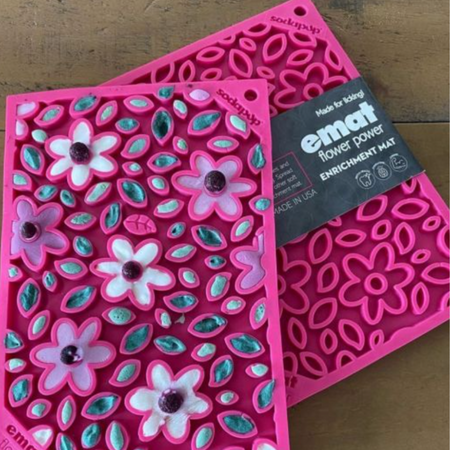 Tapis de léchage Fleurs niveau difficile - 2 tailles 🌷
