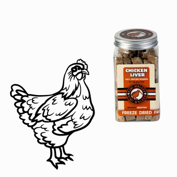 Foies de poulet 100% lyophilisés (chiens et chats)