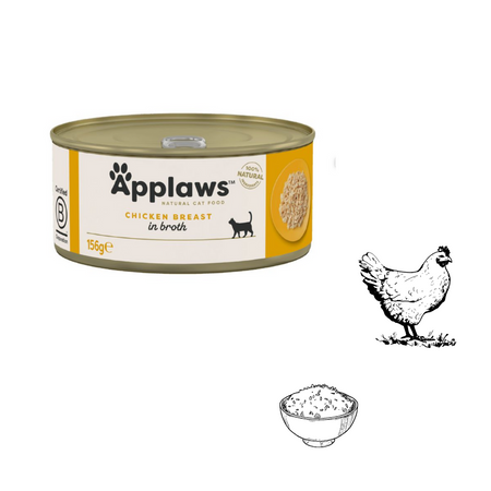 Suprême de Poulet Applaws – Pâtée naturelle complémentaire pour chat -156 gr