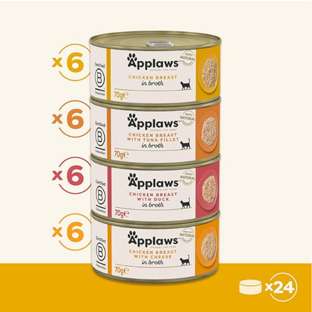 Assortiment de Pâtées Complémentaires Applaws – 12 x 70 g - chats