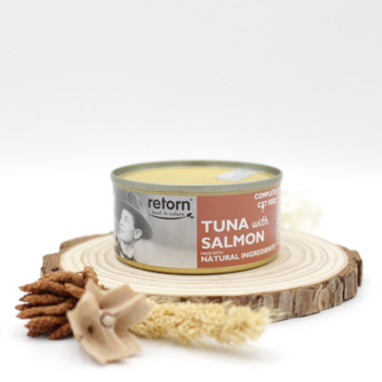 Pâtée pour chat aux poissons - Thon avec Moules, crevettes ou saumon 80gr