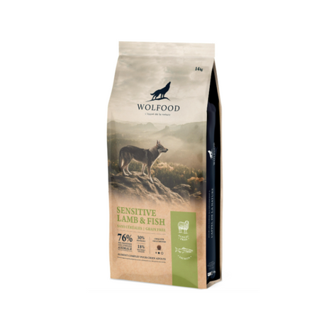 Wolfood Sensitive Lamb & Fish – Croquettes sans céréales pour chiens sensibles
