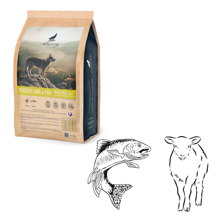 Wolfood Sensitive Lamb & Fish – Croquettes sans céréales pour chiens sensibles