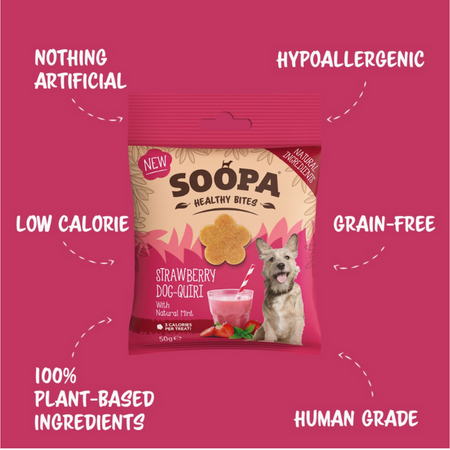 Soopa Dog Quiri – Friandises estivales à la Fraise & Menthe 🍓🌿 (Édition limitée)