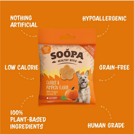 Soopa – Friandises à la Carotte & Citrouille 🥕🎃 (50 g)