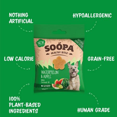 Soopa – Friandises estivales à la Pastèque & Pomme 🍉🍏 (Édition limitée – 50 g)