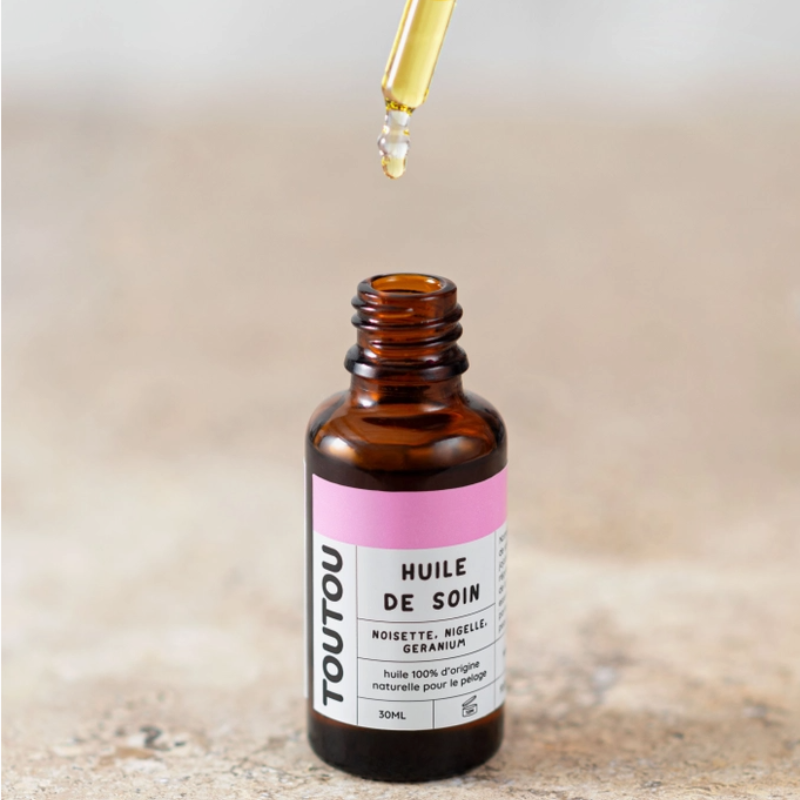 Huile de soin pour chien (peau et poils) - Toutou Petcare