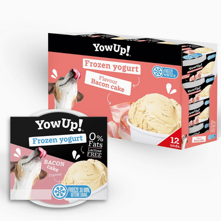 Yaourt rafraîchissant pour chien&chats – Saveur gâteau au bacon