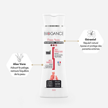 Shampoing antiparasitaires (tiques, puces) pour chien 🐶