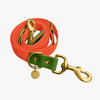 Laisse Outdoor FLEX – Réglable en 3 directions – Orange fluo/Vert