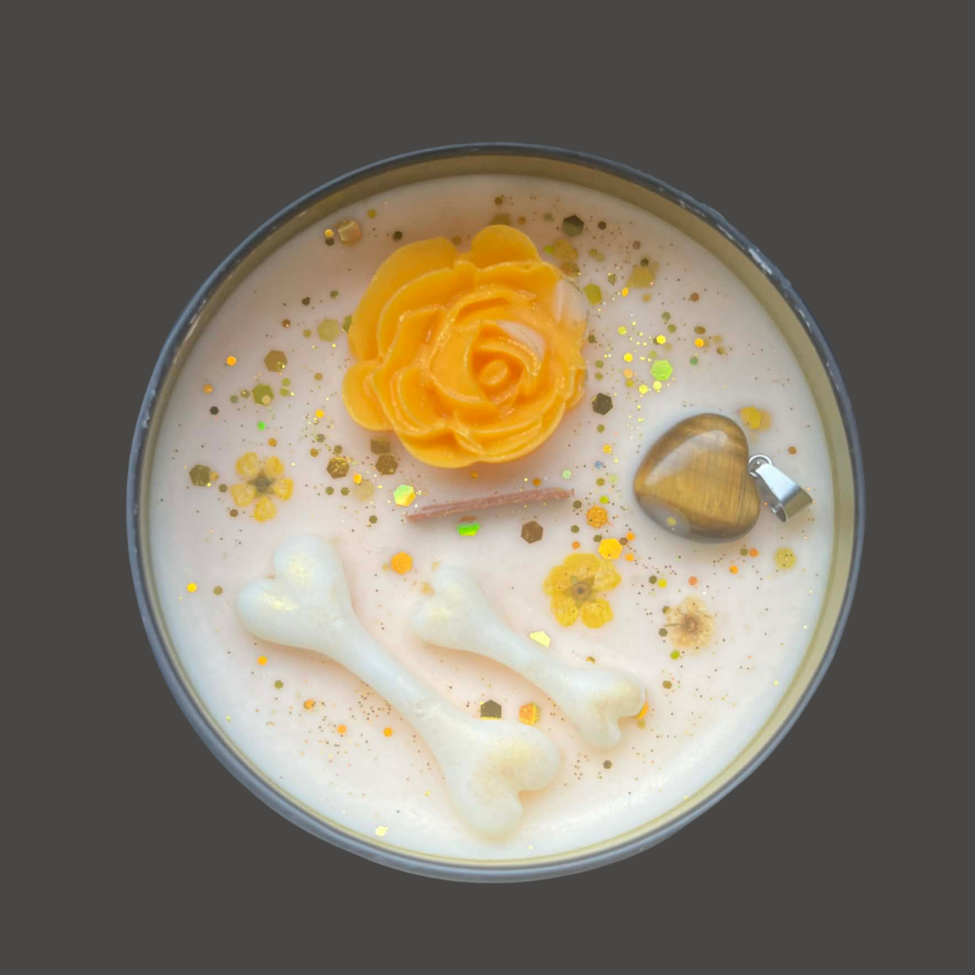 Cadeau Dog Mum / Cat Mum - Bougie avec un médaillon - fait à la main - Haute Savoie