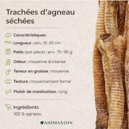 Trachées d'agneau séchées