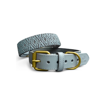 Collier rembourré  – Anthracite / Bleu glacier