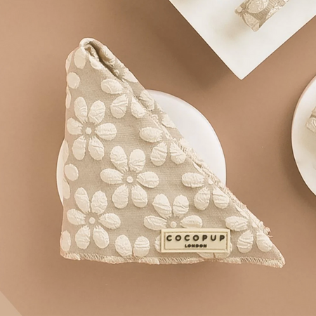 Luxe Bandana – Mocha Flower - Cocopup London