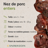 🟡 Groins de porc entiers séchés pour chiens